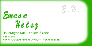 emese welsz business card